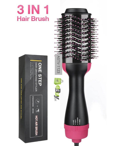 Electric One Step Hair Blow Dryer And Volumizer 3 In 1 Hot Air Brush Trendic.pk