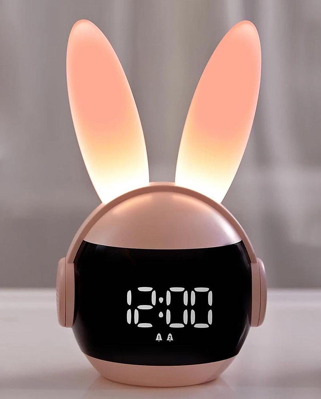 Rainbow Rabbit LED Digital Alarm Clock Kids Alarm Clock for Kids Bunny Alarm Clocks for Girls Boys