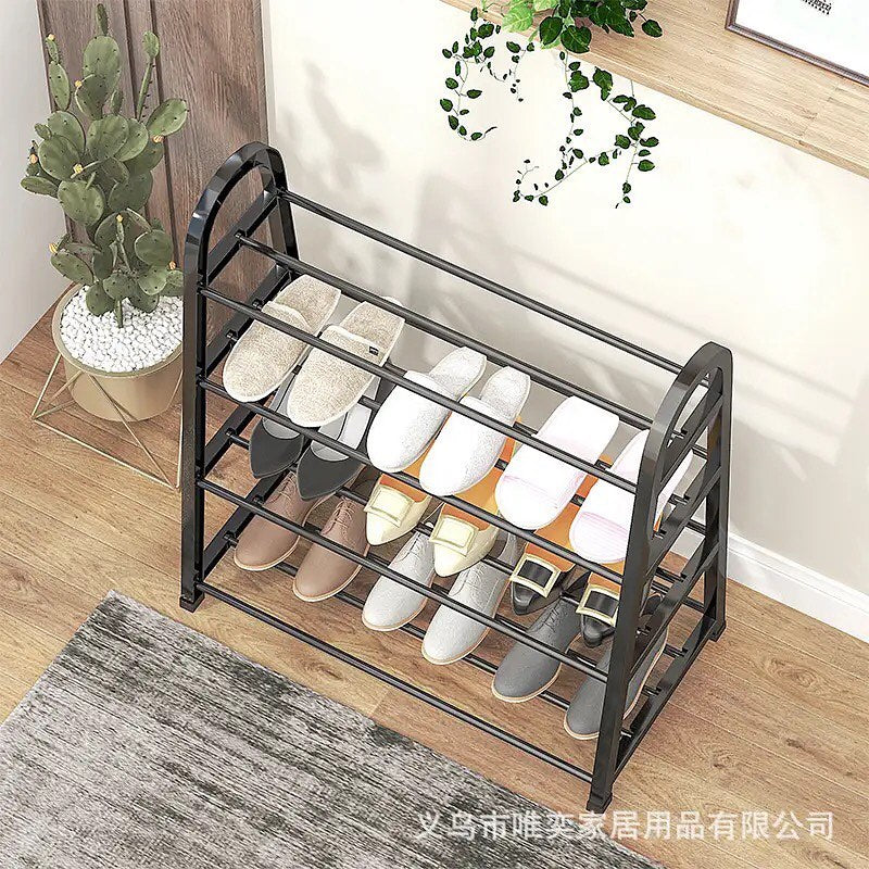 A-line 4 Layers Simple Shoe Rack Creative, Light Luxury Wind, Dustproof Storage, Multi-layer Assembly Dormitory Slippers Rack