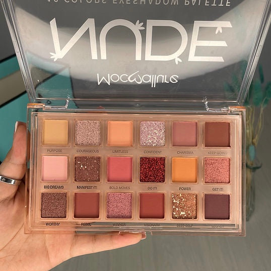 Mocallure 18 Colors Nude Matte & Glitter Eyeshadow Palette