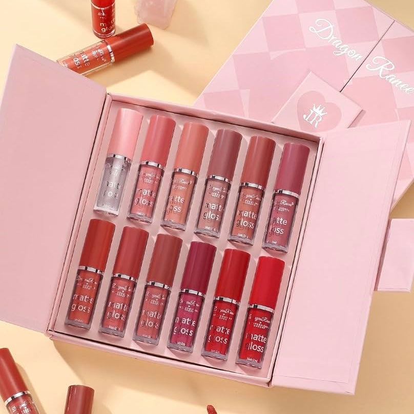 Dragon Ranee - 12pcs Creamy Velvet Matte Lip Gloss