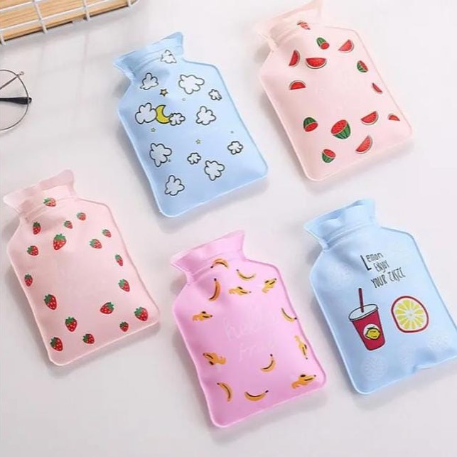 Cute Hot Water Bottle Warm Belly Treasure Cartoon Water-filled Bag Mini Explosion-proof Portable Winter Reusable Hand Warmer