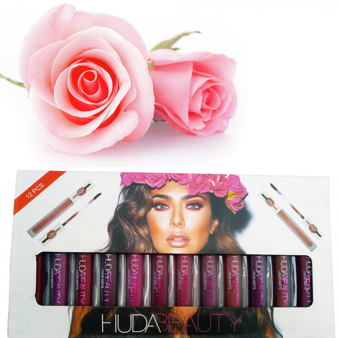 12pcs Huda Beauty Liquid Matte Gloss