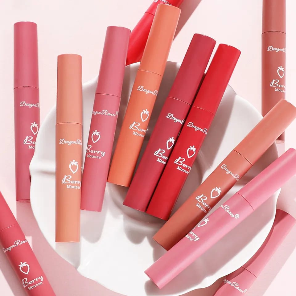 6pcs Strawberry Matte Lipstick