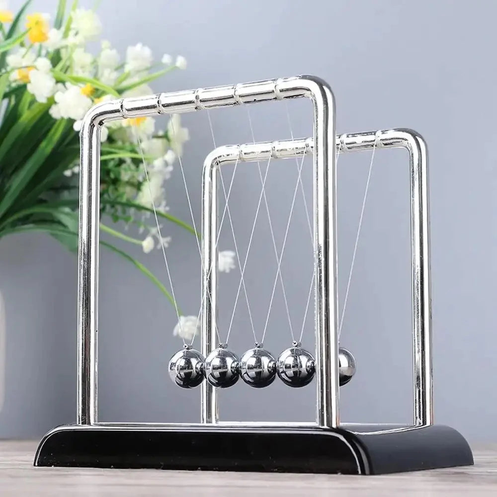 Luminous Newton Cradle Pendulum Ball Creative Balance Swing Toy for Kid Adult Stress Relief Home Office Ornament Decoration