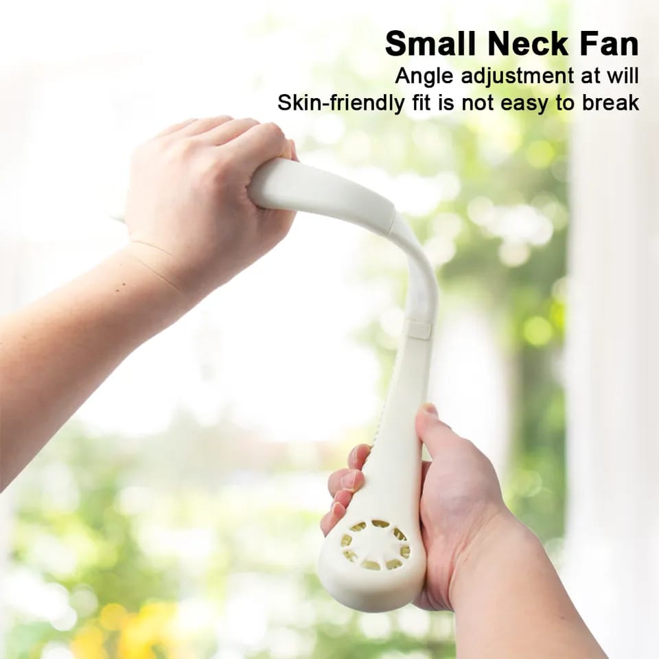 1200mAh Mini Neck Portable No Bladeless Hanging Neck Rechargeable Air Cooler 3 Speed Mini Summer Sport Fan