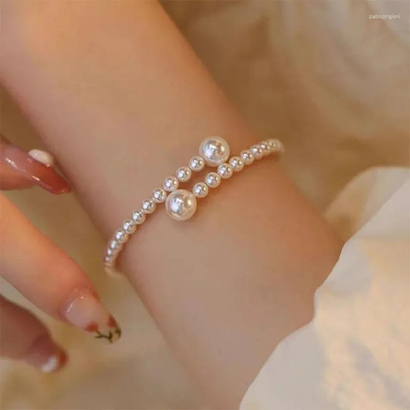 Vintage Pearl Open Bracelet For Women Pearl Bangle Valentine's Day Present High-quality Popular Bracelet