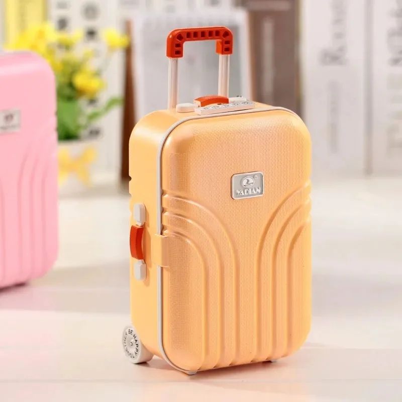 Creative Fun Suitcase Style Music Box Jewelry Cosmetics Storage Boxes Rotating Ballerina Girl