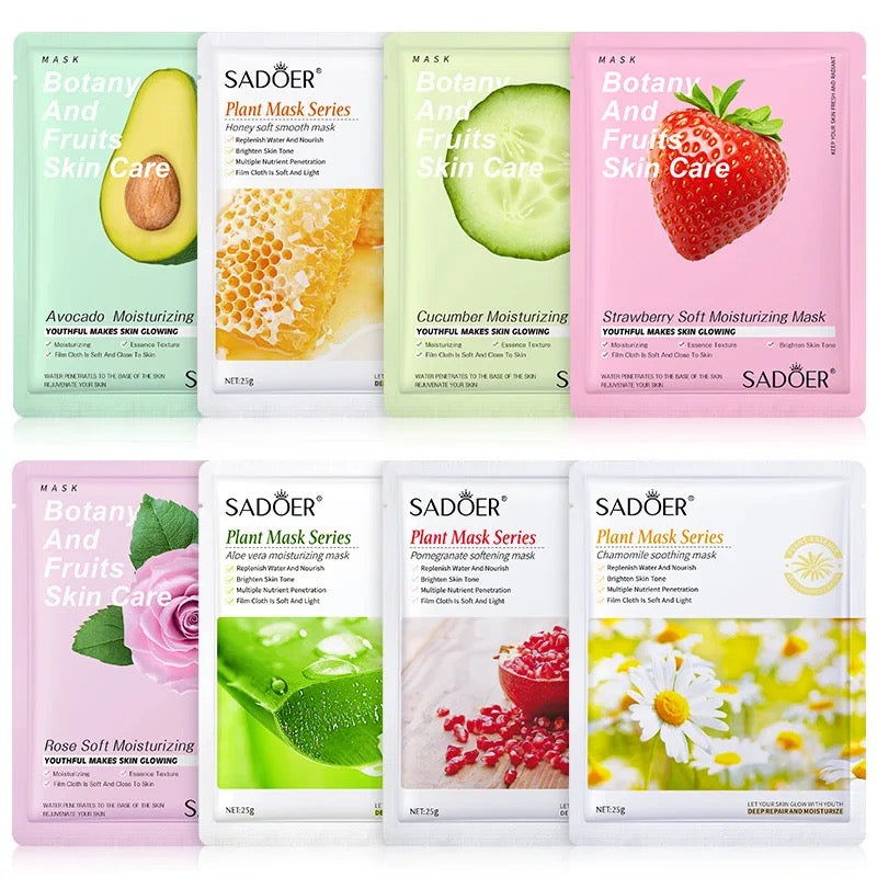 Fruits Moisturizing Face Mask skincare Firming Brightening Facial Masks (Random)