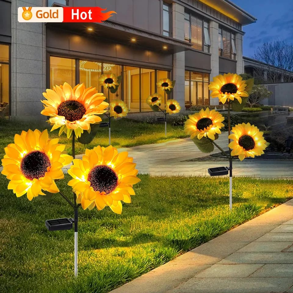 Sunflower Solar Lights Outdoor Garden,LED Solar Powered for Garden Patio Lawn Yard Decoration