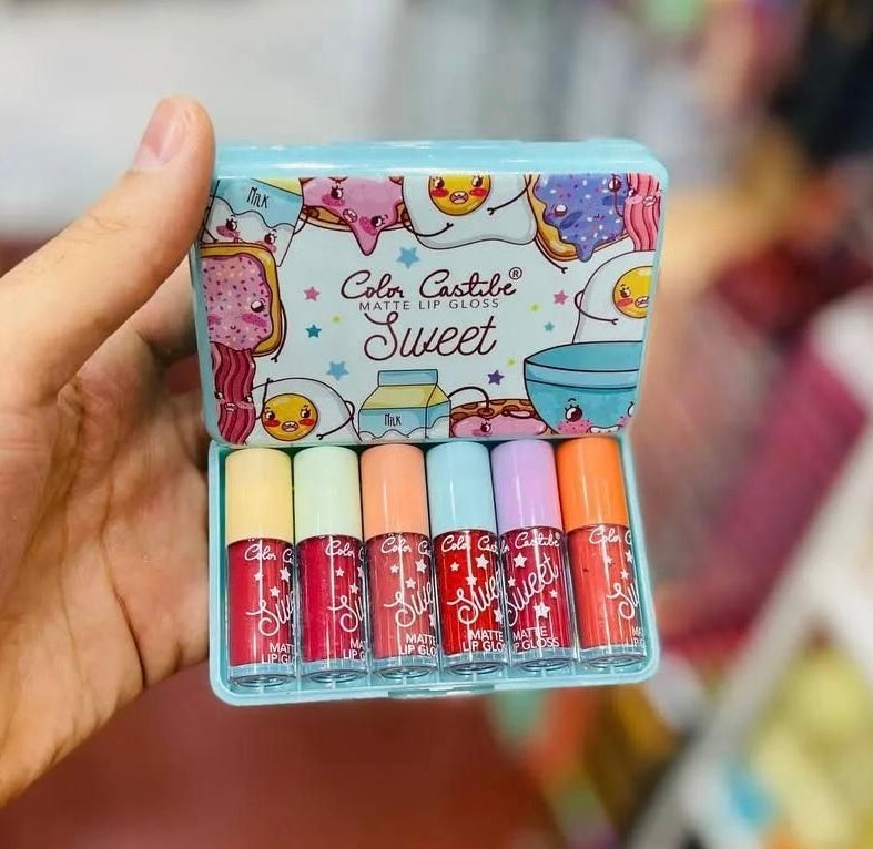 Color Castle 6 Colors Matt Lipgloss Set