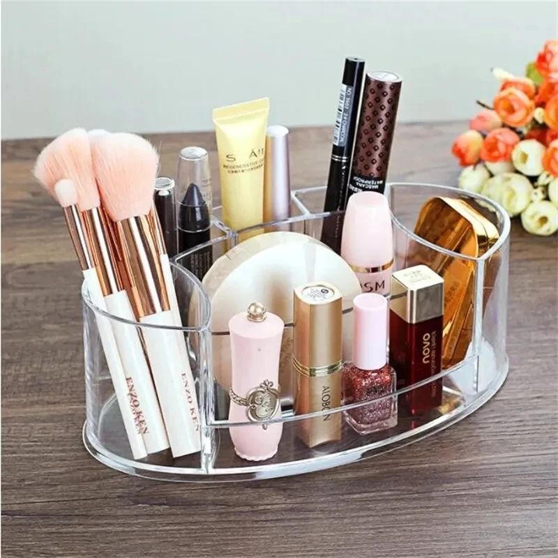 Acrylic Multi-Function Makeup Box 7 Lattices Makeup Brush Holder Pencil Holder Nail Polish Organizer Cosmetics Home Storage Box