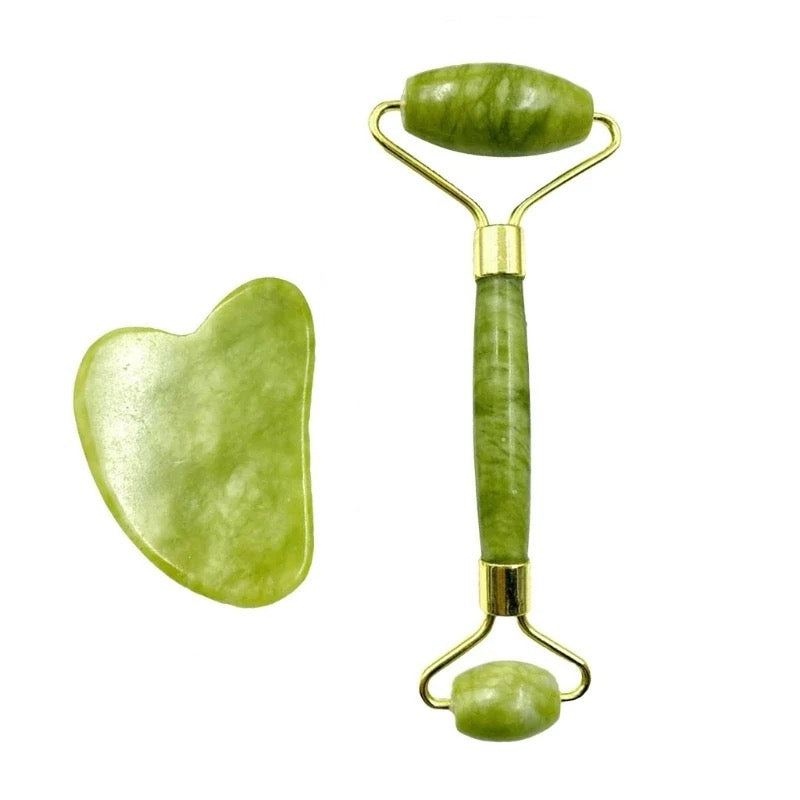 Facial Beauty - Jade Face Roller & Gua Sha Stone