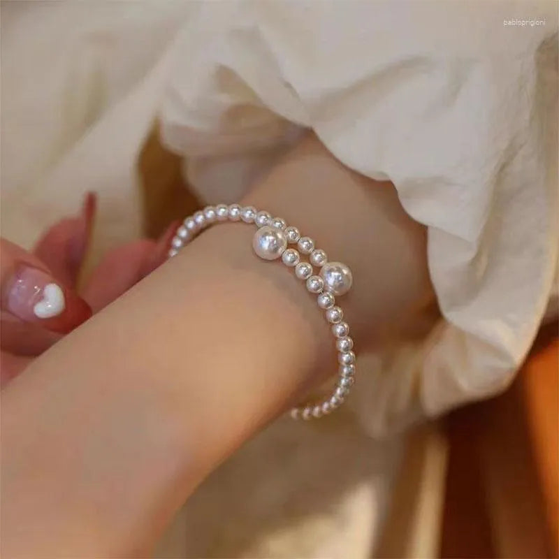 Vintage Pearl Open Bracelet For Women Pearl Bangle Valentine's Day Present High-quality Popular Bracelet