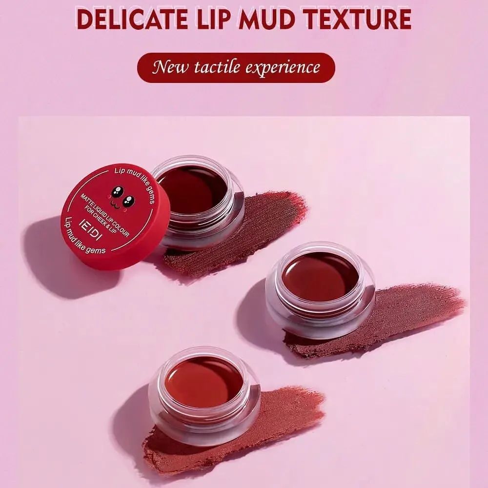 3pcs Lip and Cheek Matte Liquid Lipstick Waterprooof Makeup Tint Longwearing Korean Style Lip Muds