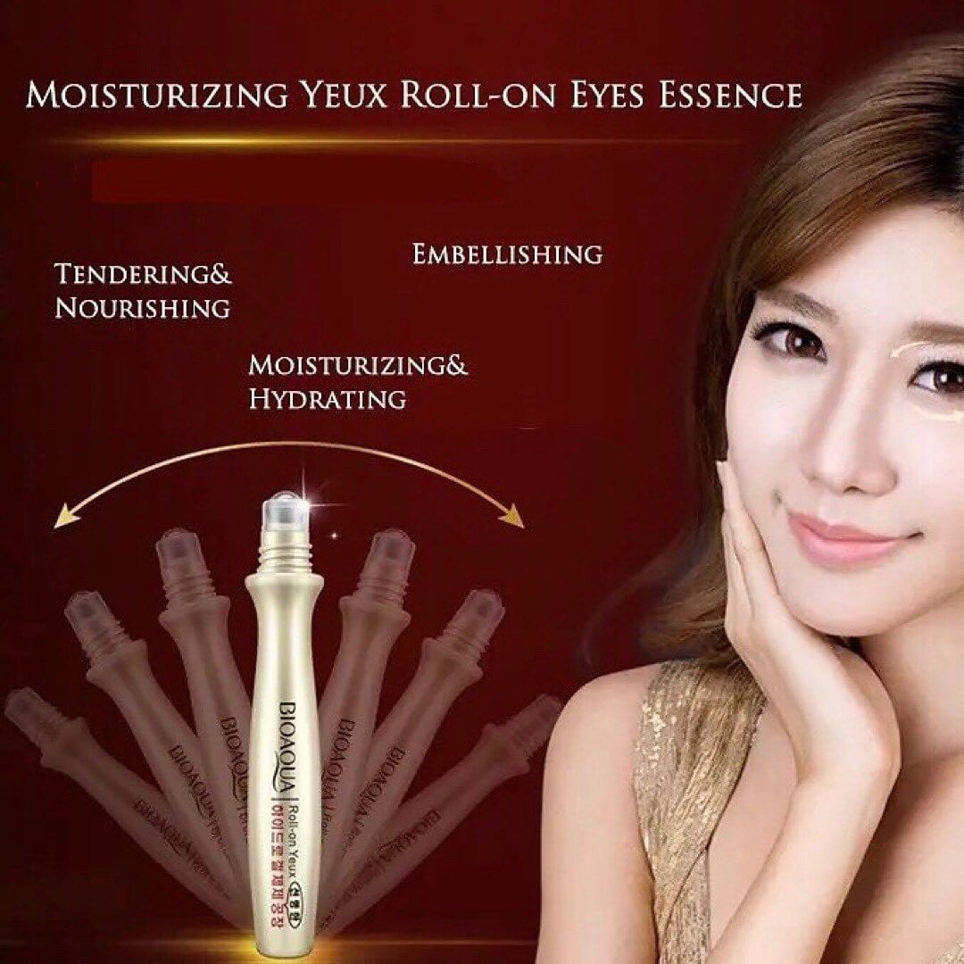 BioAqua Ball Roller Eye Cream Anti-Puffiness Anti-Wrinkle Remove Dark Circles Moisturizing Hydrating Whitening Firming Eye Serum