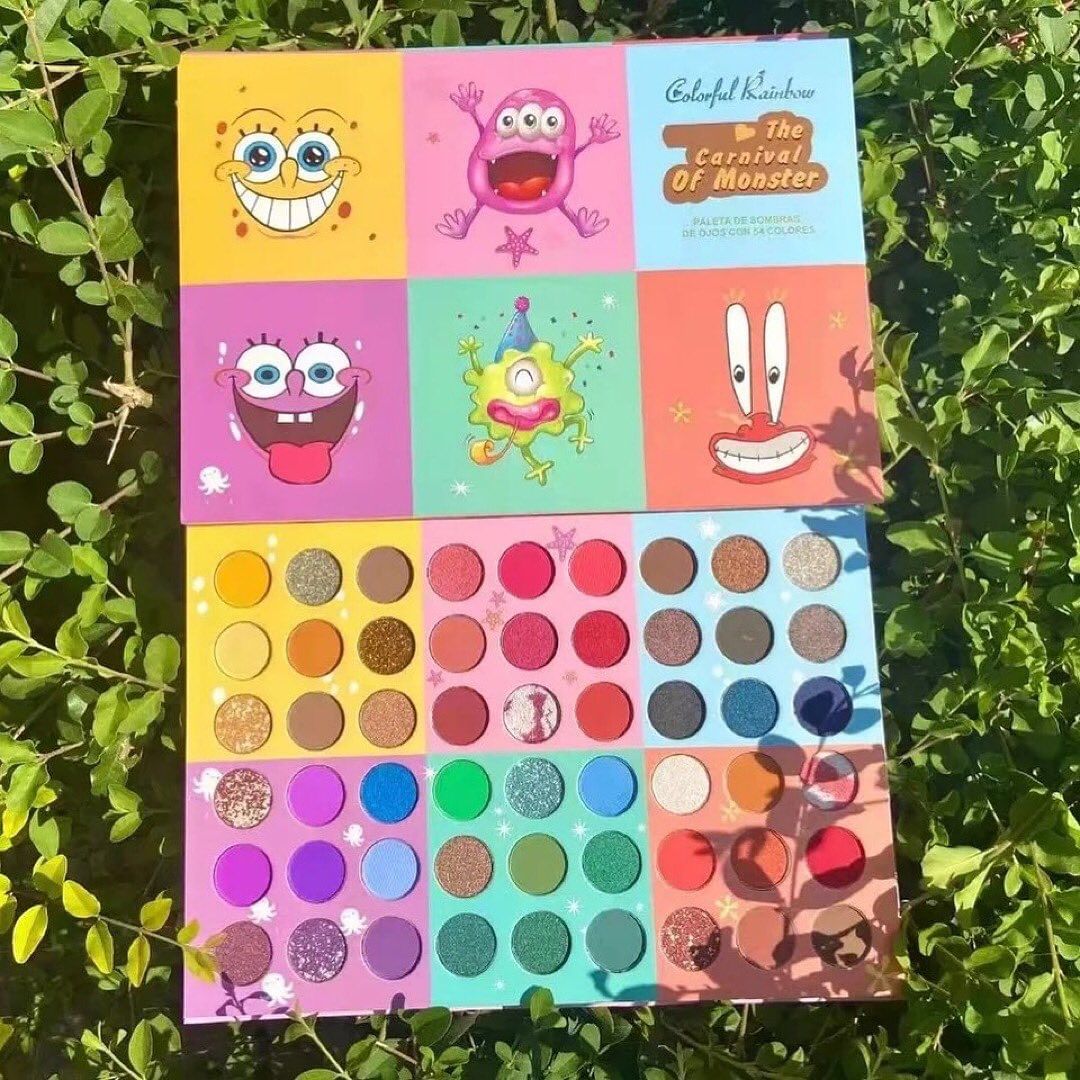 54 Colors Cartoon Eyeshadow Shimmer Matte Shimmering Powder Sequels Makeup Palette