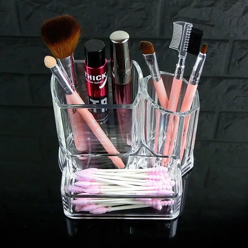 Makeup Brush Storage Box Lipstick Makeup Organizer Transparent Acrylic Cosmetics Jewelry Office Supplies Business Plastic Box