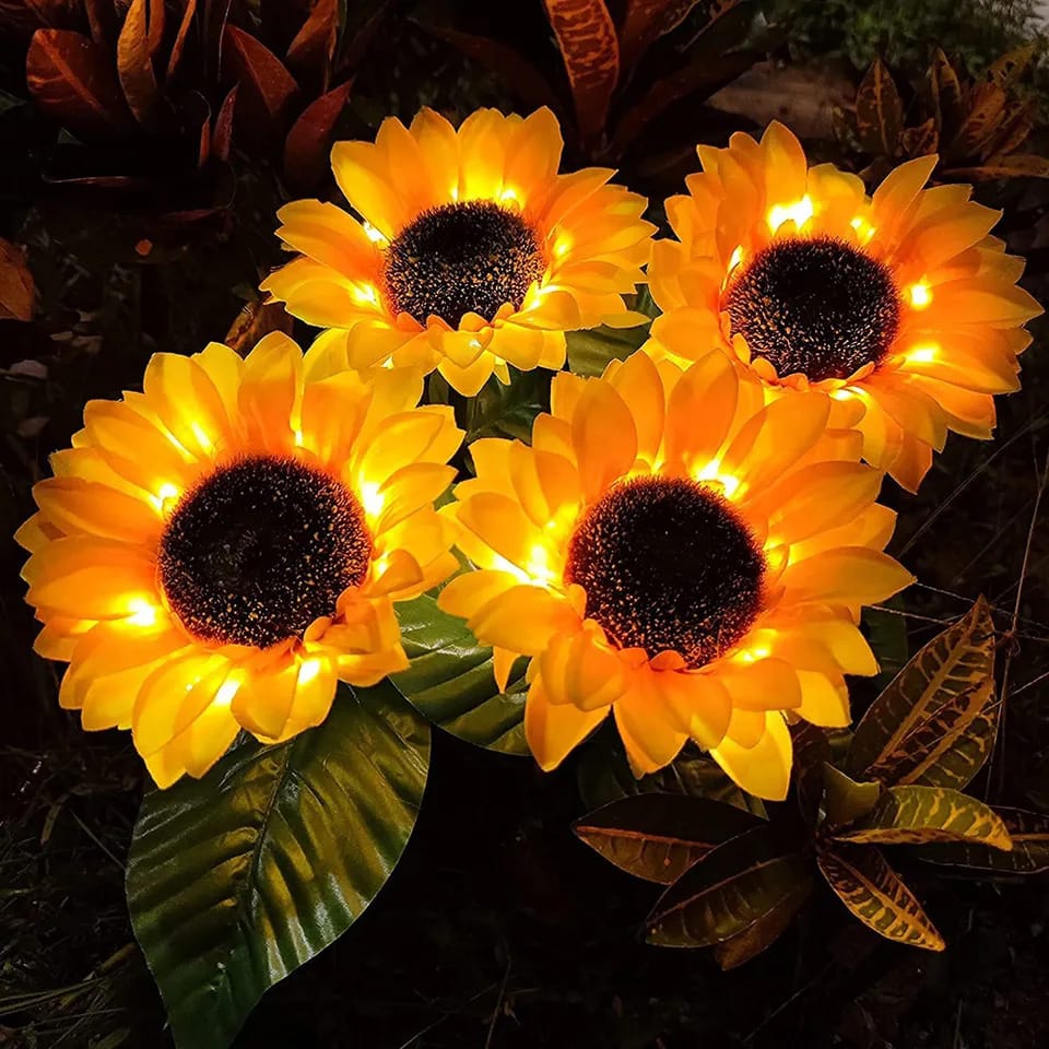 Sunflower Solar Lights Outdoor Garden,LED Solar Powered for Garden Patio Lawn Yard Decoration