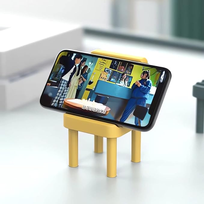 Universal Small Chair Mobile Phone Holder Desktop Smartphone Stool Support Handset Kindle Mini-ipad Handy Table Bracket Plastic