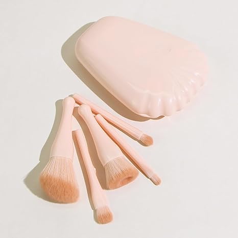 5pcs/set New Sea Shell Makeup Brushes with Mirror