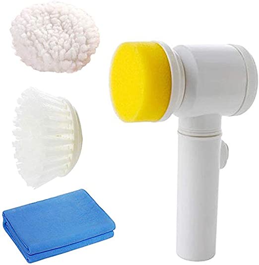 5 in 1 Magic Rotary Cleaning Brush Wireless Kitchen Bathroom Household Cleaning Brush Rechargeable Spin Scrubber