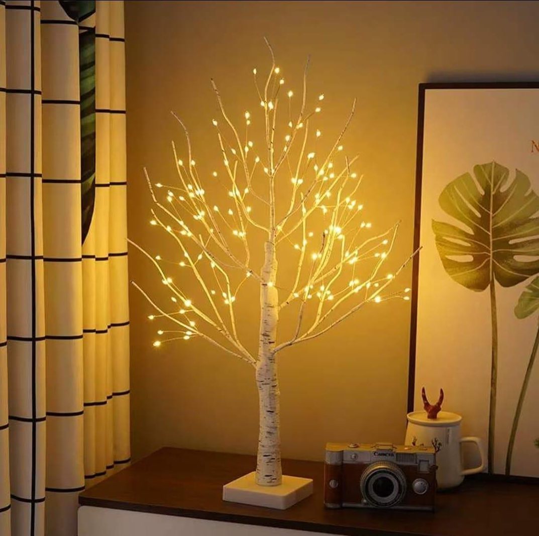 LED Night Light Mini Christmas Tree Copper Wire Garland Lamp For Kids Home Bedroom Decoration Decor Fairy Light Holiday lighting