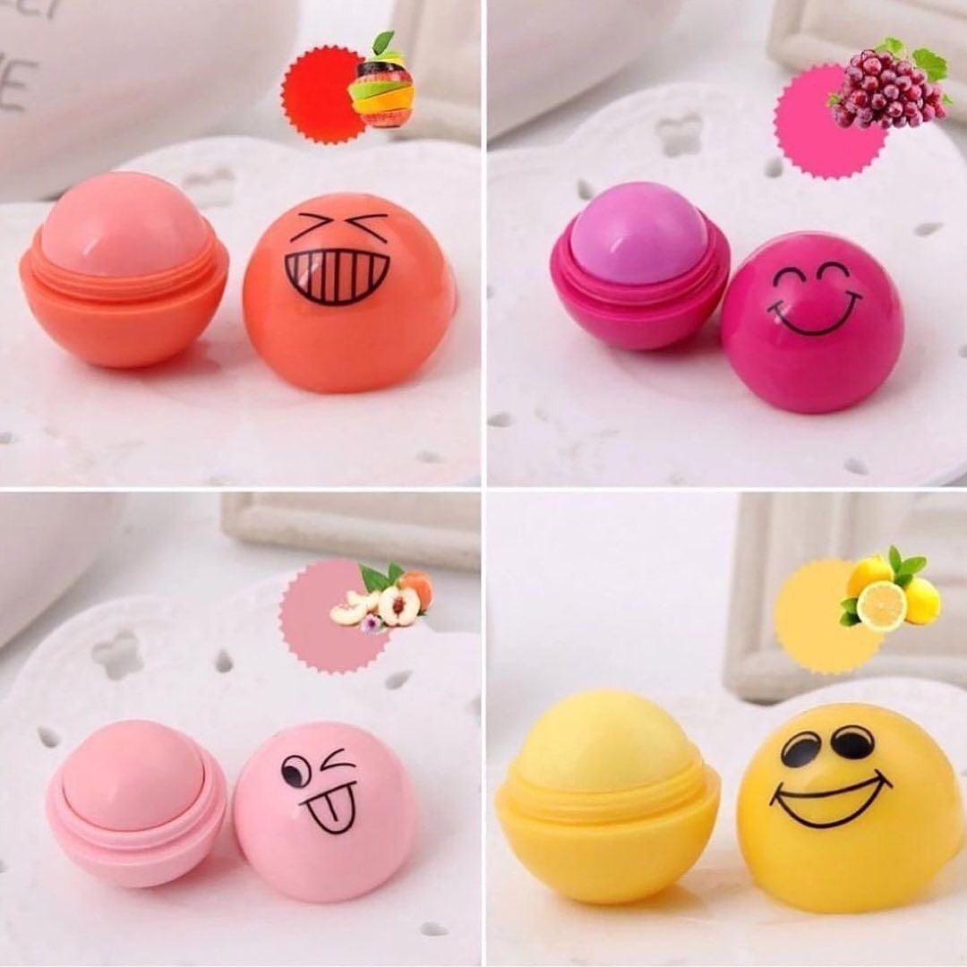 Cute Emoji Transparent Lip Balm Lip Moisturizing Emoji Lipbalm