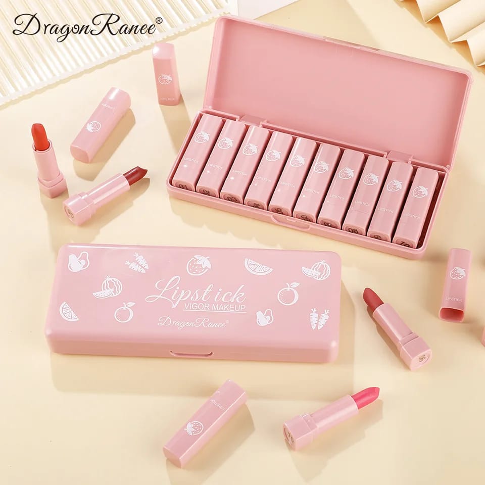 DRAGON RANGE LIPSTICK SET OF 10 PCS