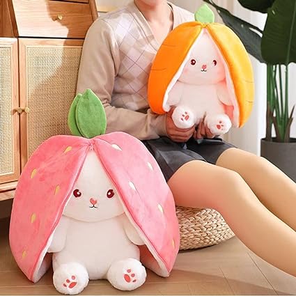 Cutest bunny ever, Easter Bunny Plush Toy, Strawberry Pillow Plush