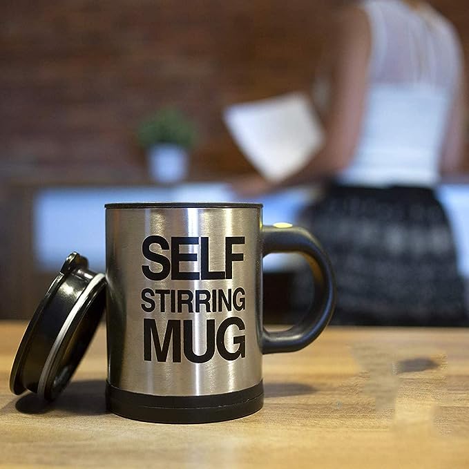 Magnetic Self Stirring Mugs Stainless Steel for Office Kitchen Travel Home Coffee Tea Hot Chocolate