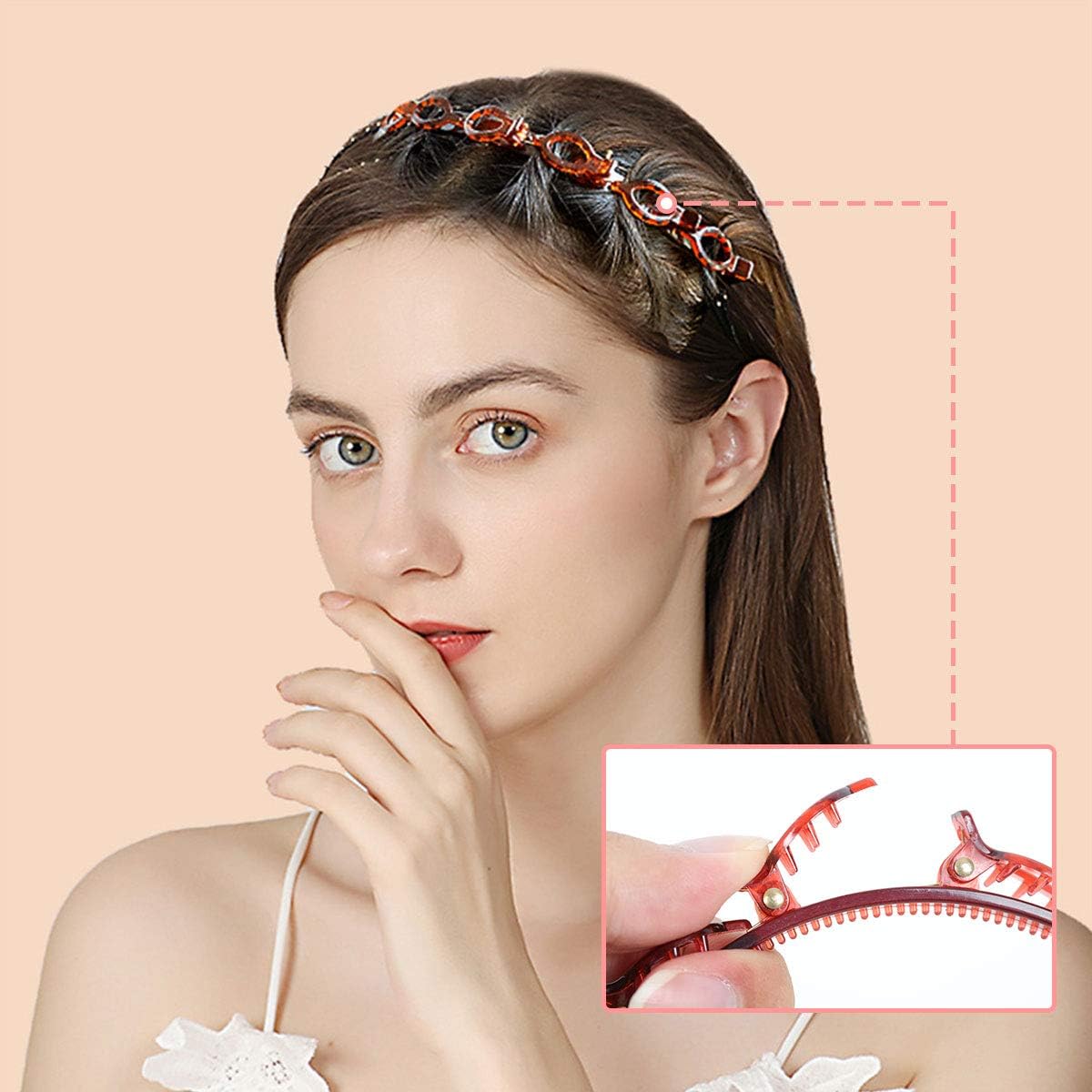 Double Bangs Hairstyle Hair Clips Hairpin Head Hoop Twist Plait Clip Front Hairclips Hair Hoop Women Headband Headwear