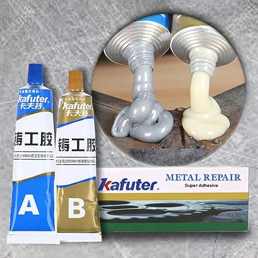 Epoxy Adhesive Glue for Metal Repair, Super for Welding, Plugging leaks, Serves Tanks and Auto Radiators in both Steel and Iron