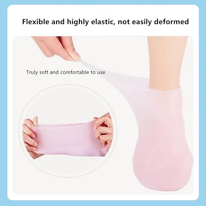 2Pcs/Pair Silicone Moisturizing Spa Gel Heel Socks Foot Care Sock Anti Cracking Dead Skin Remove Protector Pain Relief Pedicure