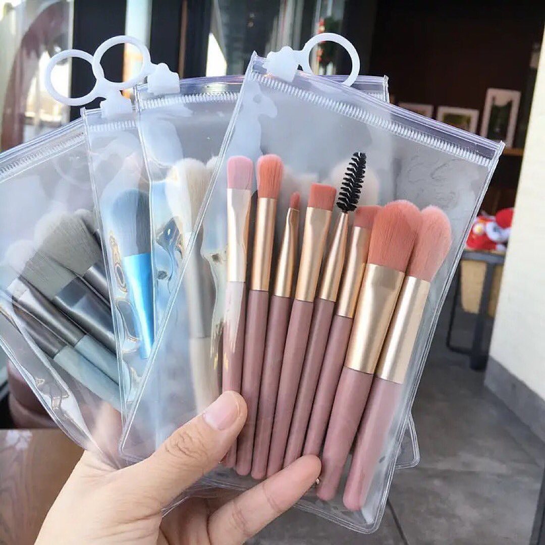 8pcs/set Travel Women Unicorn Makeup Brush Set Portable Soft Concealer Beauty Foundation Eye Shadow Tool Eyelash Brush With Bag