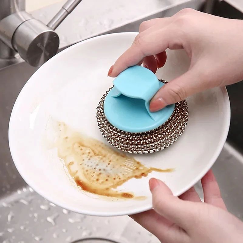 Kitchen Cleaning Ball Wash Pot Not Damage Disassembled and Washed Pot Brush Degrease Stainless Steel Wash Pot Dish Bowl Brush