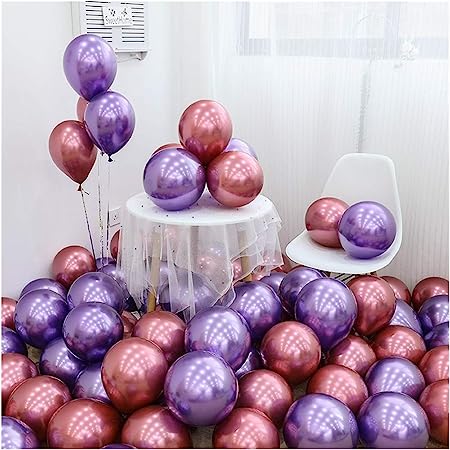 Birthday balloons 50pcs Chrome Metallic Balloons Inflatable Helium Balloon Wedding Decorations Birthday Party Birthday