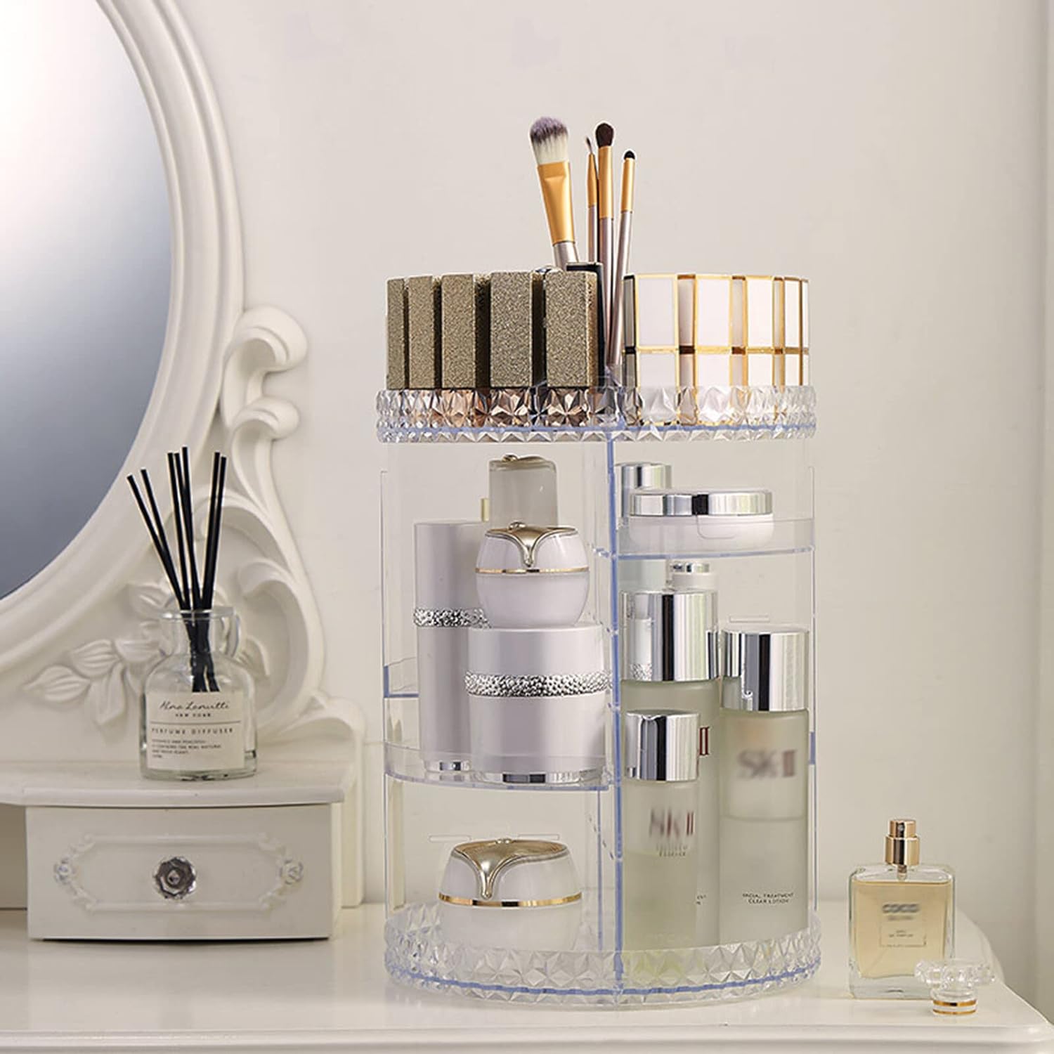 360 Degree Rotating Makeup Organizer