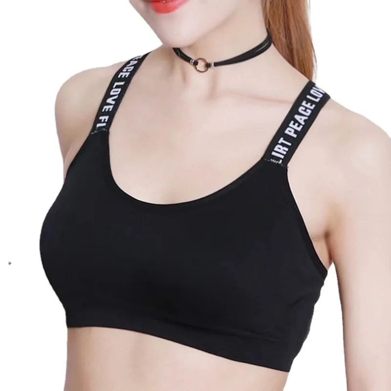 Sports Bra Yoga Running Fitness Underwear Simple Letter Underwear Women Sports Clothes Accessories Sportswear