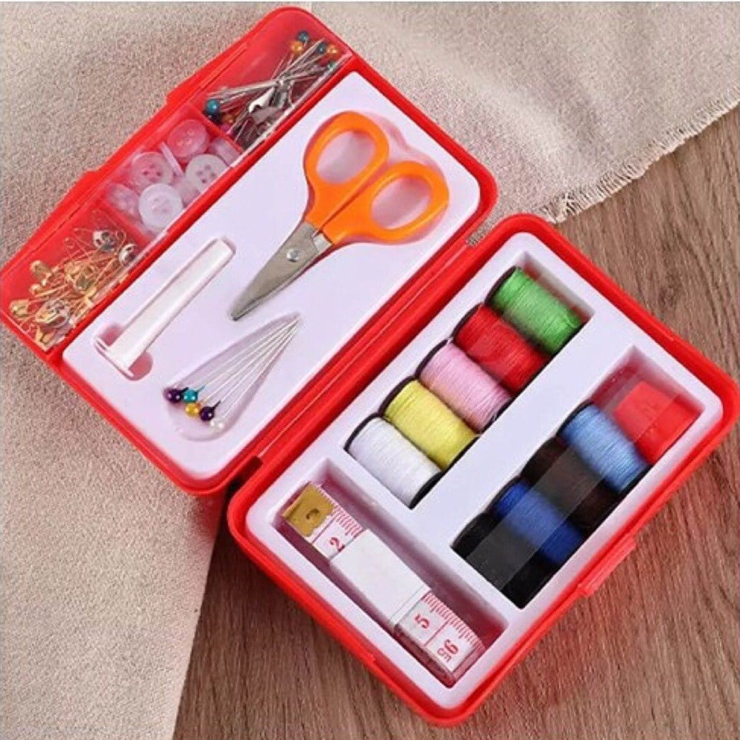 Sewing Tool Kit Travel Sewing Box With Color Needle Threads, Basic Emergency Sewing Kit Tools