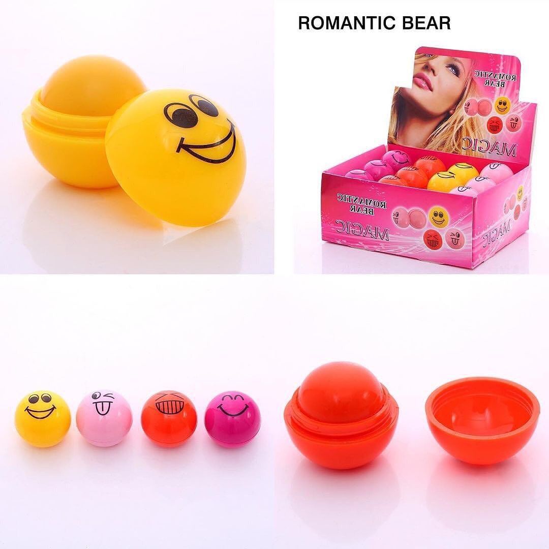 Cute Emoji Transparent Lip Balm Lip Moisturizing Emoji Lipbalm