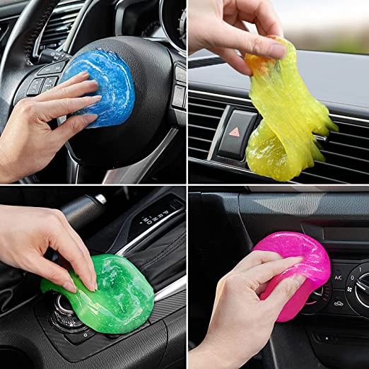 Car Wash Mud Cleaner Interior Dashboard Air Vent Keyboard Cleaning Gel Jelly Mobile Computer Gap Dust Dirt Cleaner Tool Mirror With Light Gift USB