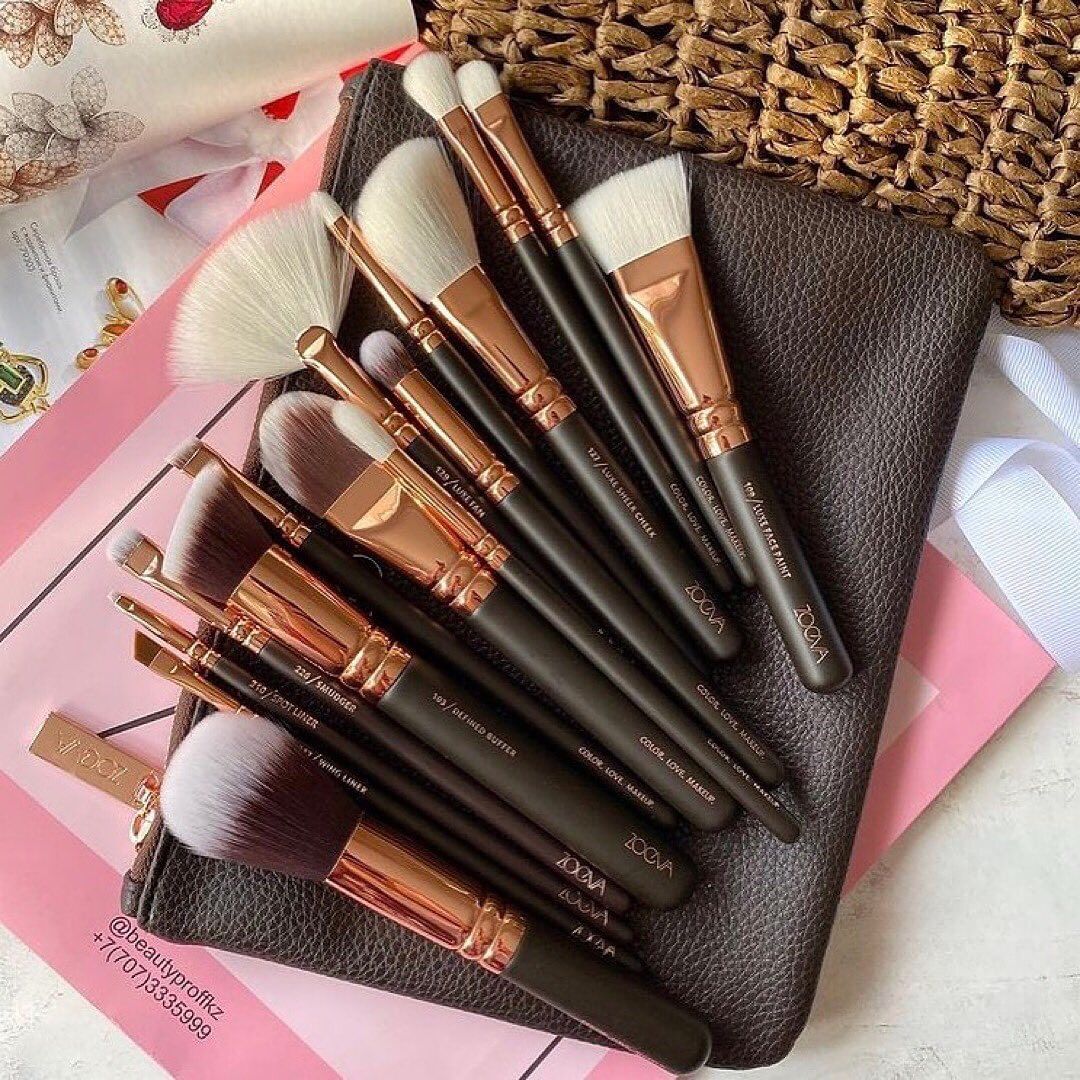 15pcs/set Premium Quality Makeup Brushes with Pouch