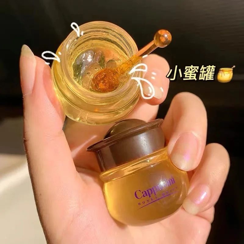 Unisex Honey Lip Oil 10ML Moisturizing Nourishing Anti-wrinkle Lip Care Mask Anti-cracking Smooth Lips Sleep Fine Lines Lip Balm