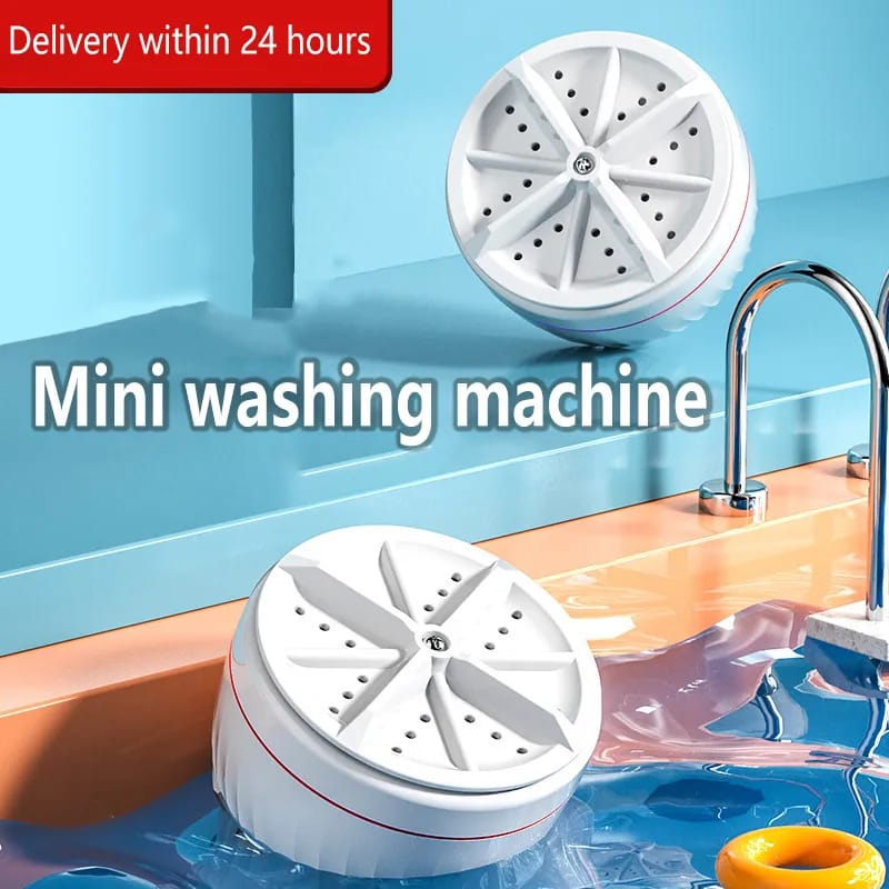 Ultrasonic Mini Portable Turbo Washer Portable Travel Washer, Air Bubble And Rotating Mini Ultrasonic Washing Machine