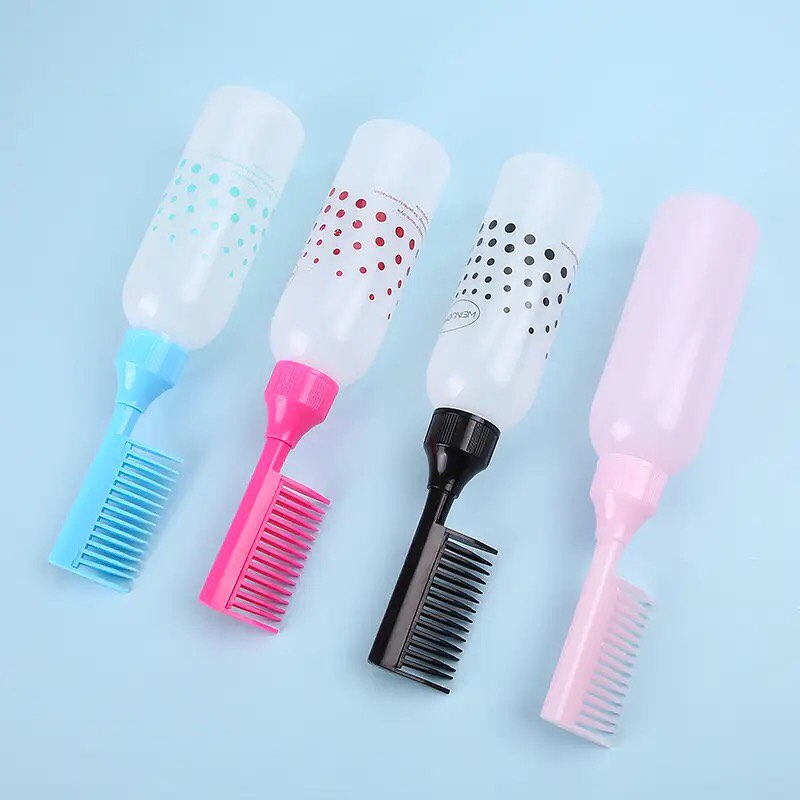 Baking Oil Hair Colour Bottle with Comb Teeth Scale Removable Pressurised Hair Dye Brushes Salon Multicolour Professional Home