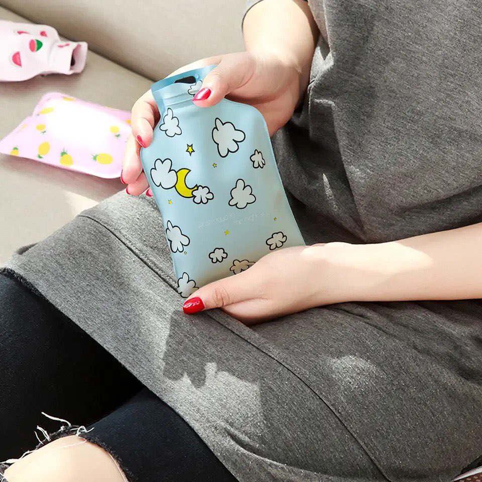 Cute Hot Water Bottle Warm Belly Treasure Cartoon Water-filled Bag Mini Explosion-proof Portable Winter Reusable Hand Warmer