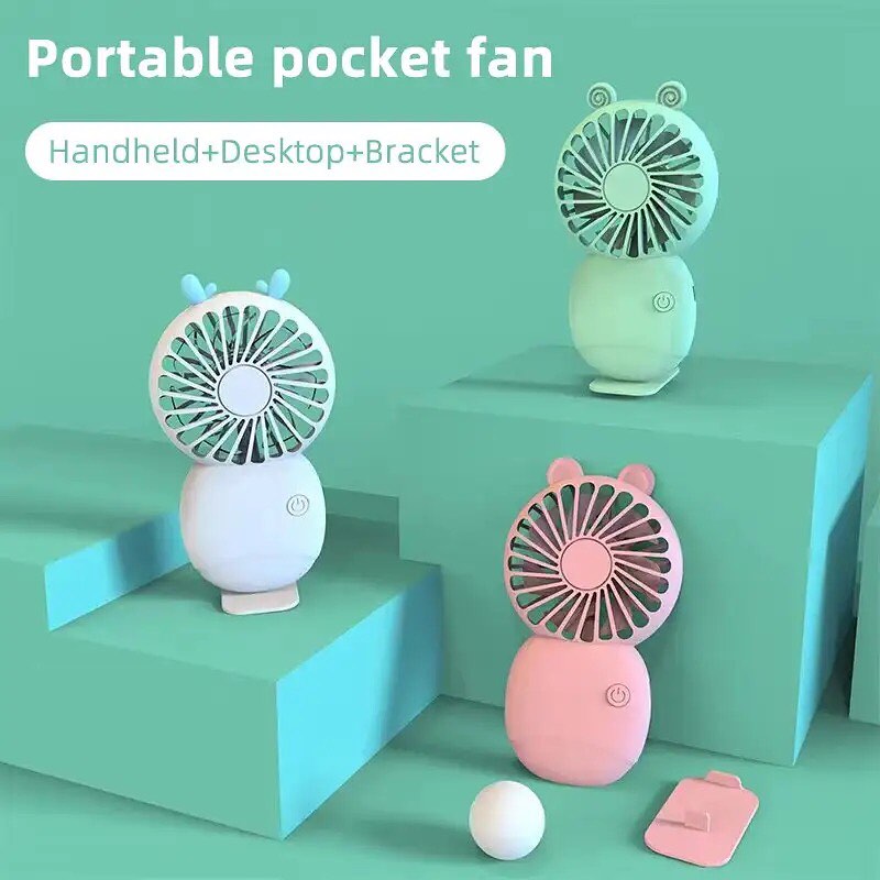 New Portable Handheld Fan USB Rechargeable Mini Pocket Electric Fan Convenient And Ultra-quiet Summer Desktop Fan Office Home