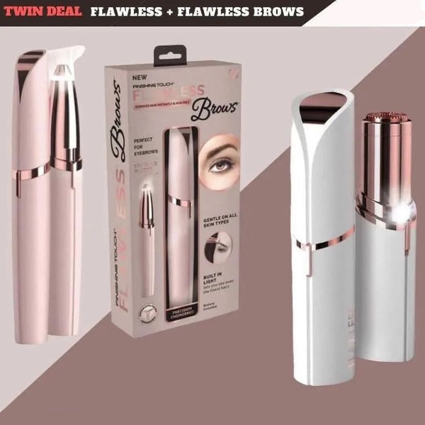 2 in 1 Flawless Hair Remover Machine - Cell Operated