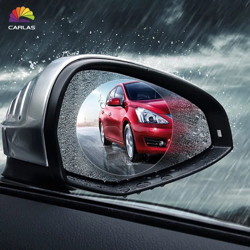 2pcs Universal Anti-Fog Anti-glare Rainproof Car Tuning Rearview Mirror Trim Film Cover Exterior Parts Car Glass Accessories